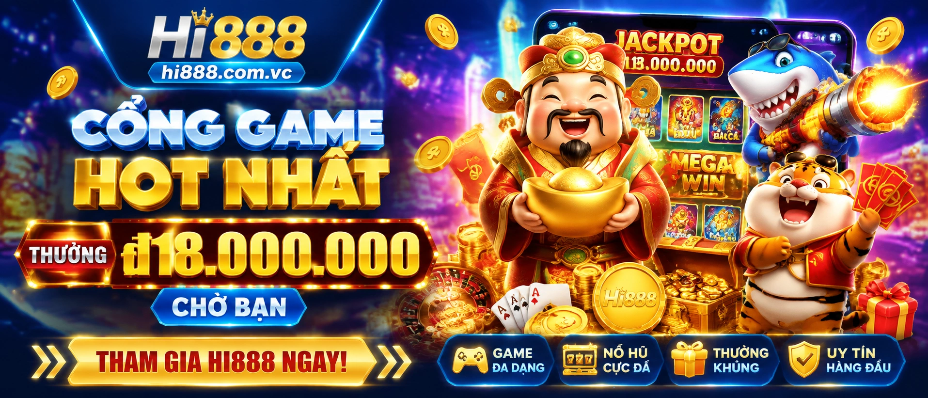 Slot và nổ hũ tại hi888
