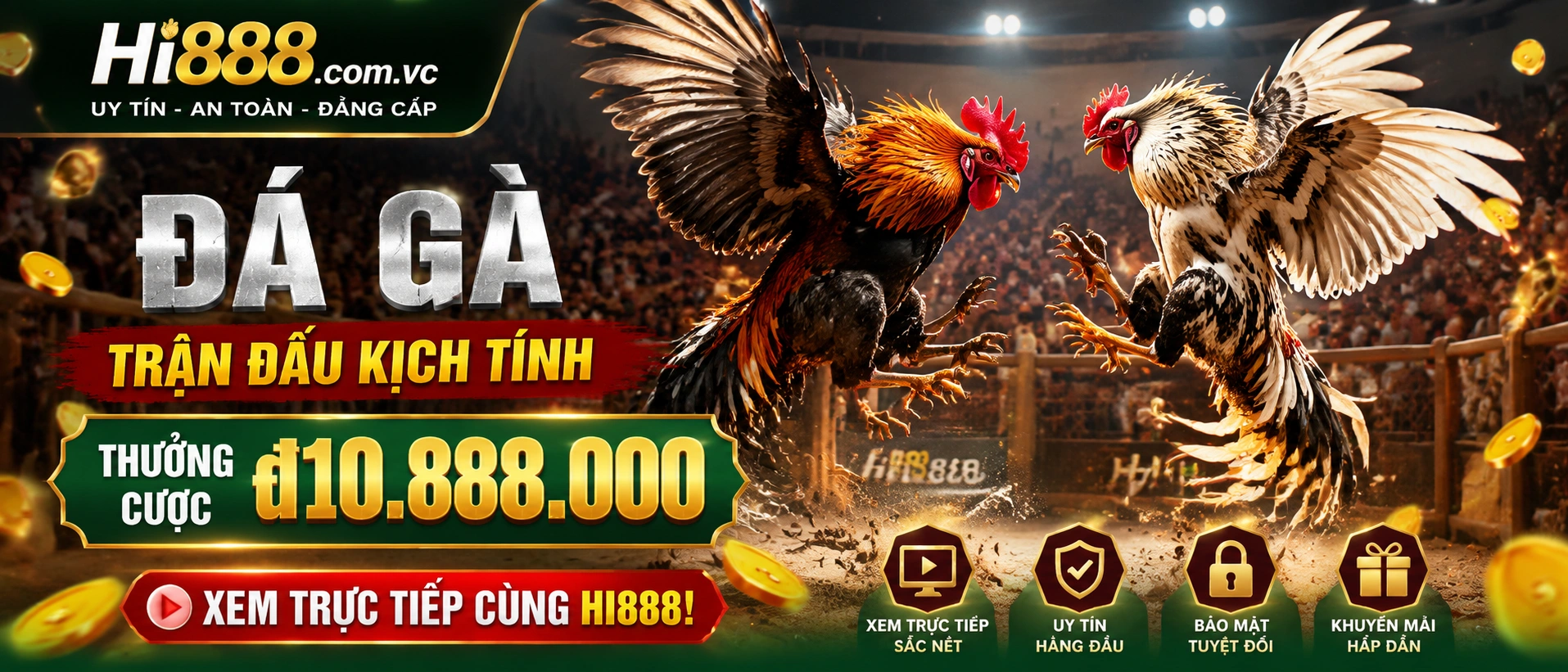 Giao diện Đá Gà mobile trên hi888.com.vc